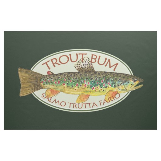 Tissu Funny Fishing TROUT BUM (Yard)