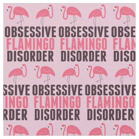 Tissu Funny Flamant rose rose (Fermer)