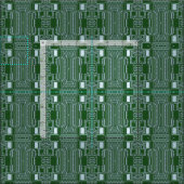 Tissu Funny Geeky Nerd Computer Circuit Board Motif (Carreau)