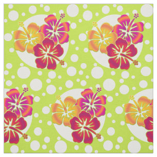 Tissu Funny Hibiscus tropical fleurit + votre backgr