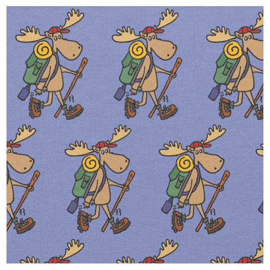 Tissu Funny Moose Randonnée Fabric (Fermer)