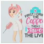 Tissu Funny Nurse Saying Typografy (Fermer)