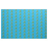 Tissu Funny vert souriant animé iguane (Fat Quarter)