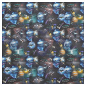 Tissu Galaxie visiteurs dans l'espace (Échantillon)