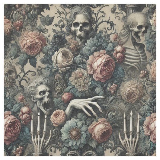 Tissu Gambit de Ghoul - Carreau de déclaration gothique (Échantillon)