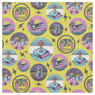 Tissu Gamer Geek de jeu rétroactif des années 80
