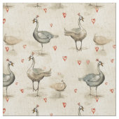 Tissu Gander bizarre : Oies blanches (fermé)