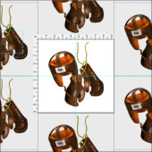 Tissu Gants et casque de boxe vintages (Carreau)