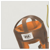 Tissu Gants et casque de boxe vintages (Fermer)