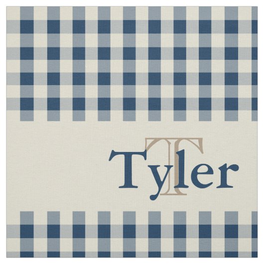 Tissu Garçon de coutume de monogramme de motif de (Échantillon)