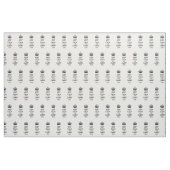 Tissu Gardez le calme et continuez le noir sur le blanc (Yard)