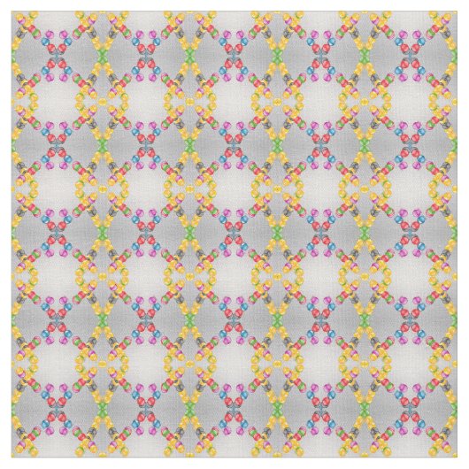 Tissu Garlands de boules colorées (Fermer)