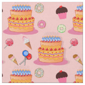 Tissu Gâteau, Crème glacée, Lollipop, Cupcakes Design Mo (Fermer)