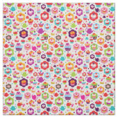 Tissu Gâteau de tasse et pot mignons de thé (Échantillon)