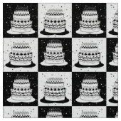 Tissu Gâteau noir et blanc (Fermer)