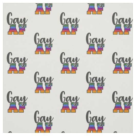 Tissu Gay AF Typographie Pattern (Échantillon)