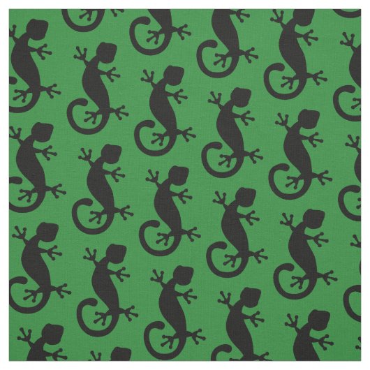 Tissu Gecko Lizard vert et noir (Échantillon)
