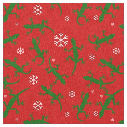Tissu geckos de fêtes (Fermer)