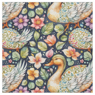 Tissu Geese, Seamless pattern, Leaves design, Nature art