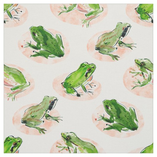 Tissu Gelouilles à l'aquarelle de FLOAT FROG (Échantillon)