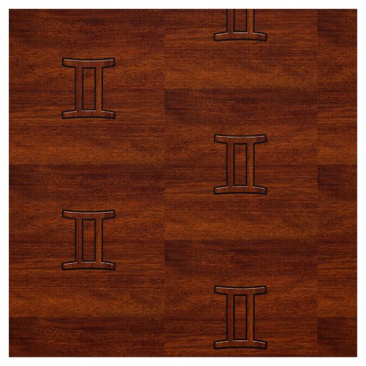 Tissu Gemini Zodiac Connexion en acajou comme imprimé (Échantillon)