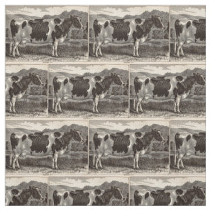 Tissu Génisse du 19ème siècle du Holstein d'impressio
