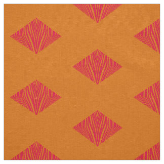 Tissu geo zèbre rose orange