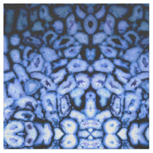 Tissu Géodes Agate Quartz Bleu