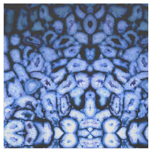 Tissu Géodes Agate Quartz Bleu (Fermer)
