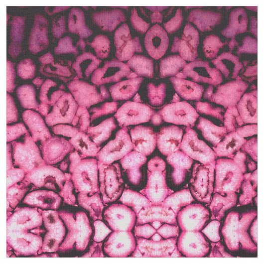 Tissu Géodes d'âge à quartz rose motif abstrait (Fermer)