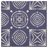 Tissu Géométrie de Shibori bleu et blanc (Fermer)