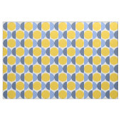 Tissu Géométrie moderne bleu et jaune (Fat Quarter)