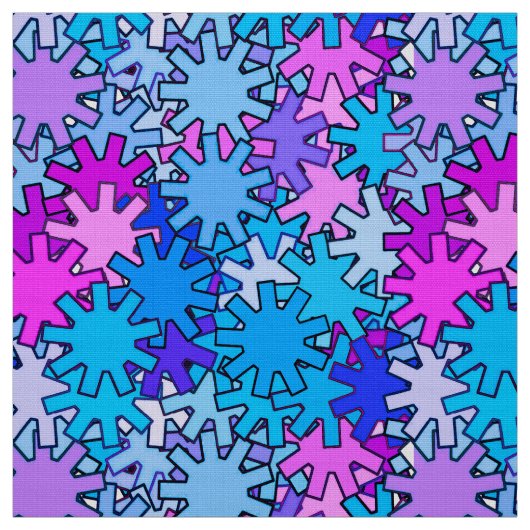 Tissu Géométrie moderne, bleu, violet et orchidée (Échantillon)