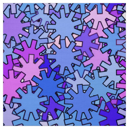 Tissu Géométrie moderne, bleu, violet et orchidée (Échantillon)
