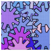 Tissu Géométrie moderne, bleu, violet et orchidée (Fermer)