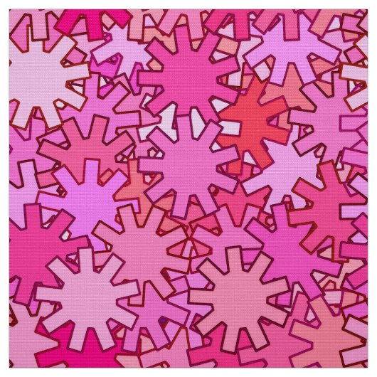 Tissu Géométrie moderne, Fuchsia et rose (Échantillon)