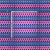 Tissu géométrique bleu rose (Carreau)