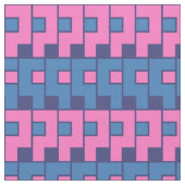 Tissu géométrique bleu rose (Fermer)