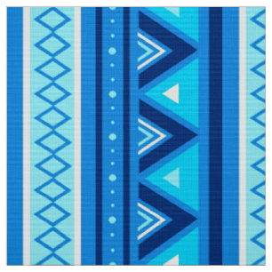 Tissu Géométrique, bleue et turquoise moderne du Sud-Oue