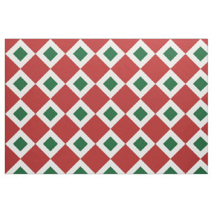 Tissu géométrique de motif de diamant de Noël