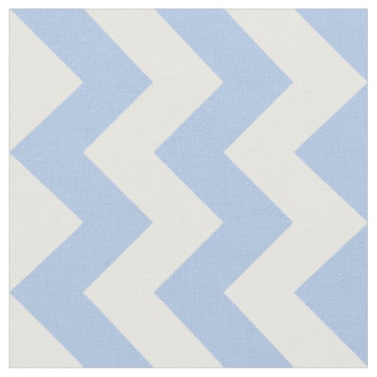 Tissu géométrique de zigzag bleu-clair et blanc (Fermer)