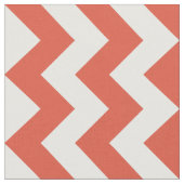 Tissu géométrique de zigzag orange et blanc (Fermer)