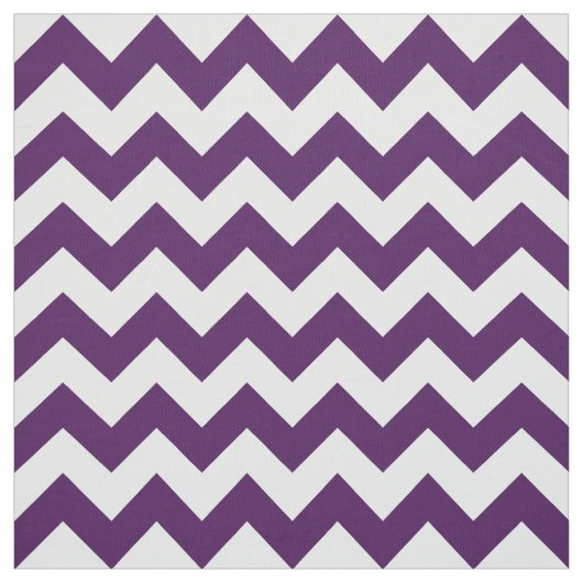 Tissu géométrique de zigzag pourpre et blanc (Échantillon)