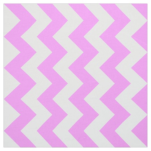 Tissu géométrique de zigzag rose et blanc (Échantillon)