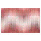 Tissu géométrique de zigzag rouge et blanc (Yard)