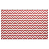 Tissu géométrique de zigzag rouge et blanc (Fat Quarter)
