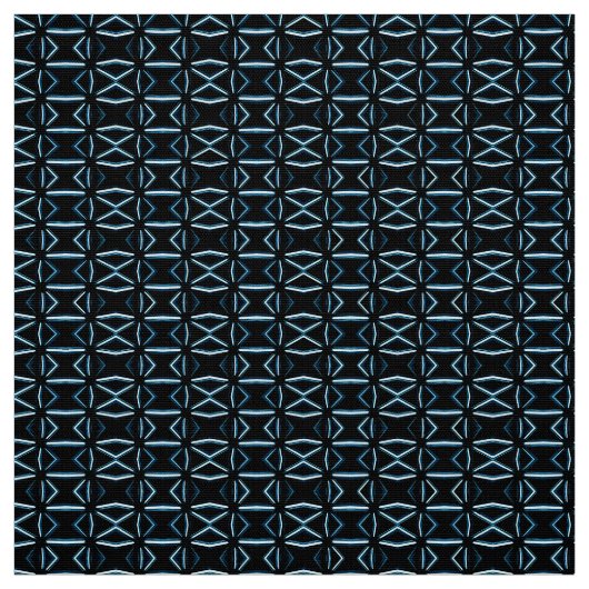 Tissu Géométrique noir et bleu de style atomique de la (Échantillon)