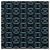 Tissu Géométrique noir et bleu de style atomique de la (Fermer)
