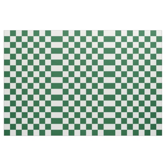 Tissu géométrique vert et blanc Checkered (Yard)