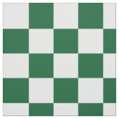 Tissu géométrique vert et blanc Checkered (Échantillon)